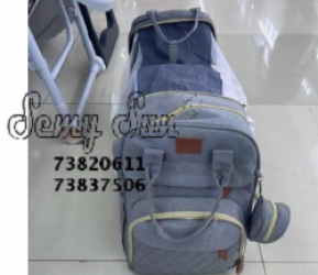 MOCHILA CUNA PAÑALERA CON USB Y MOSQUETERO